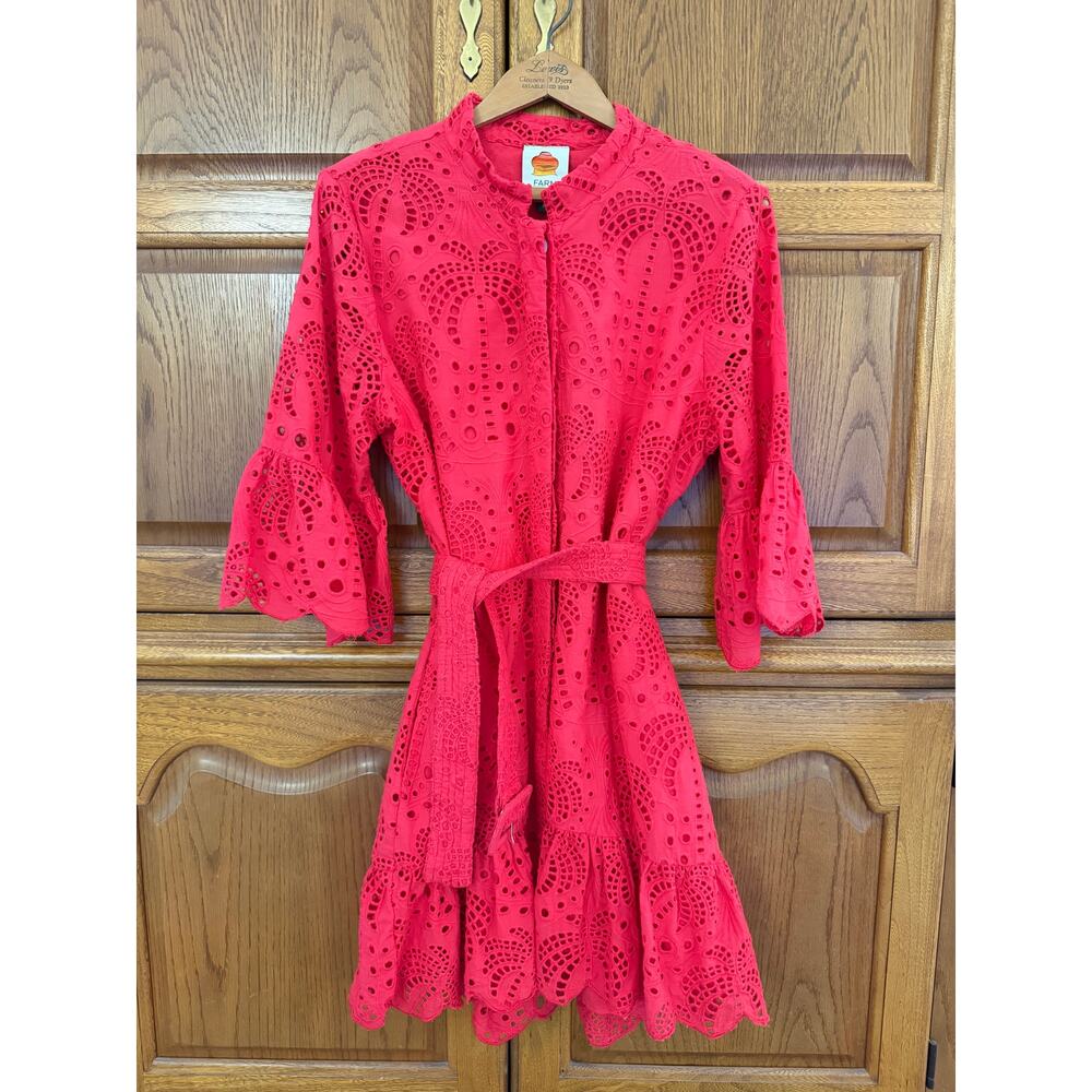 FARM Rio Red Palm Tree Mini Dress - Picture 3 of 5